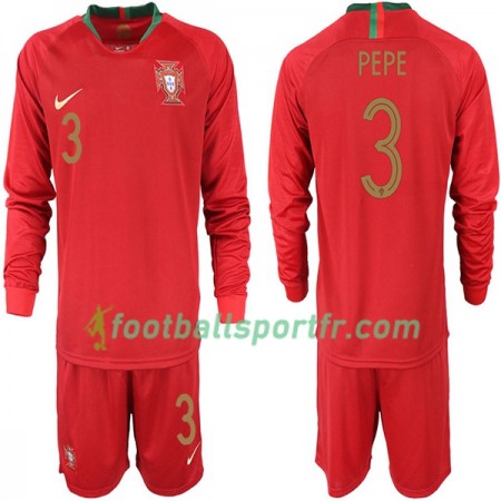 Tenue Portugal PEPE 3 Enfant Domicile Coupe du monde 2018 Maillot de Foot ML